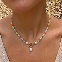 Candy Bead Pearl Necklace