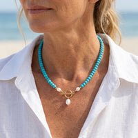 Lagoon Bead Pearl Necklace