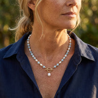 Coastal Blue Pearl Necklace