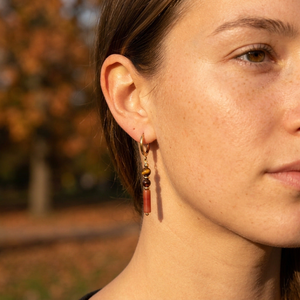 Earth Tone Hoop Earring