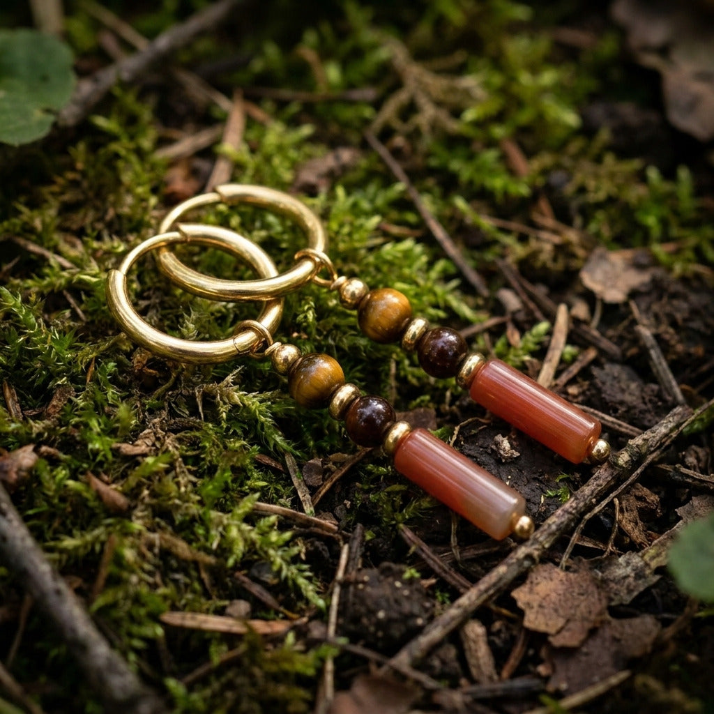 Earth Tone Hoop Earring