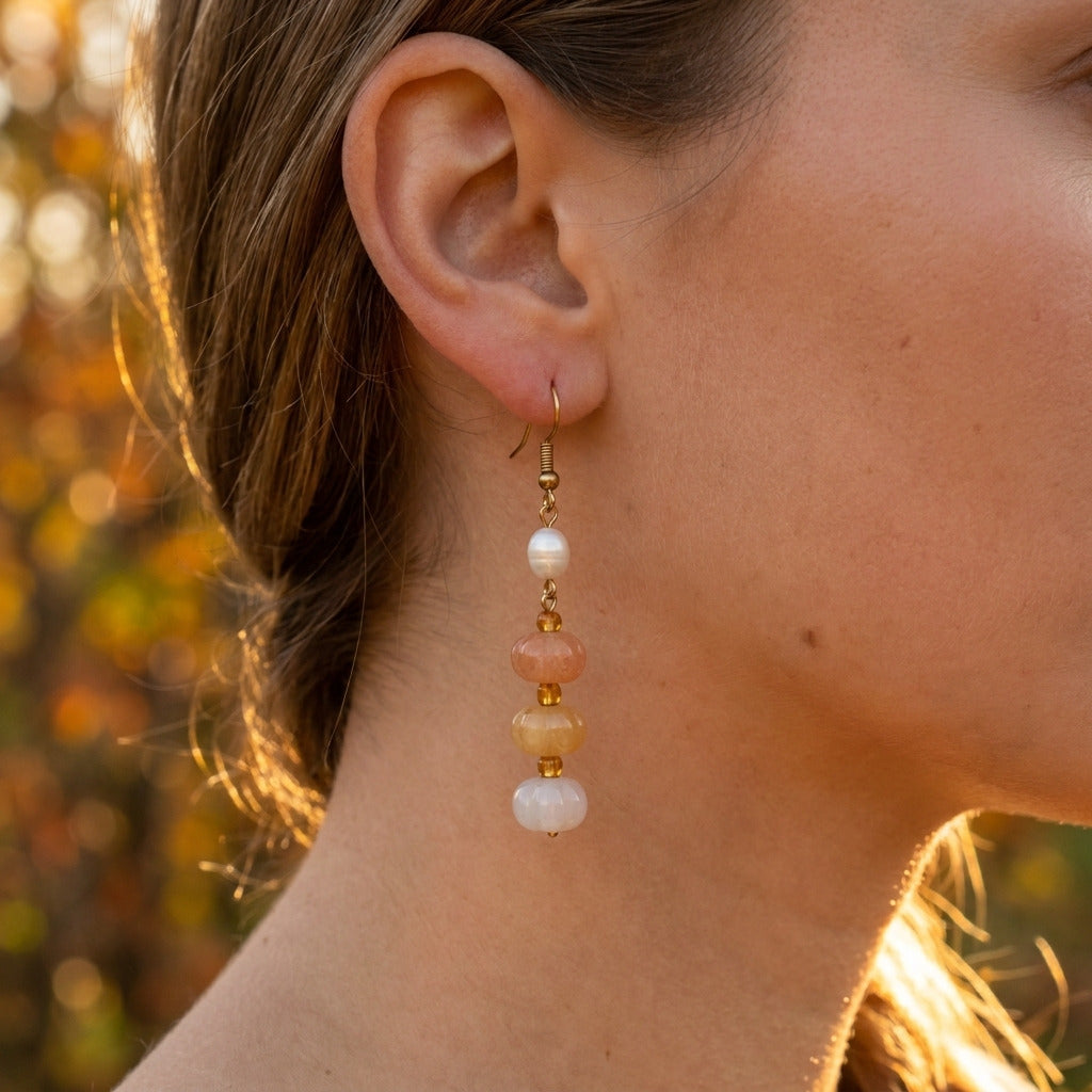 Honey Pearl Drop Earring