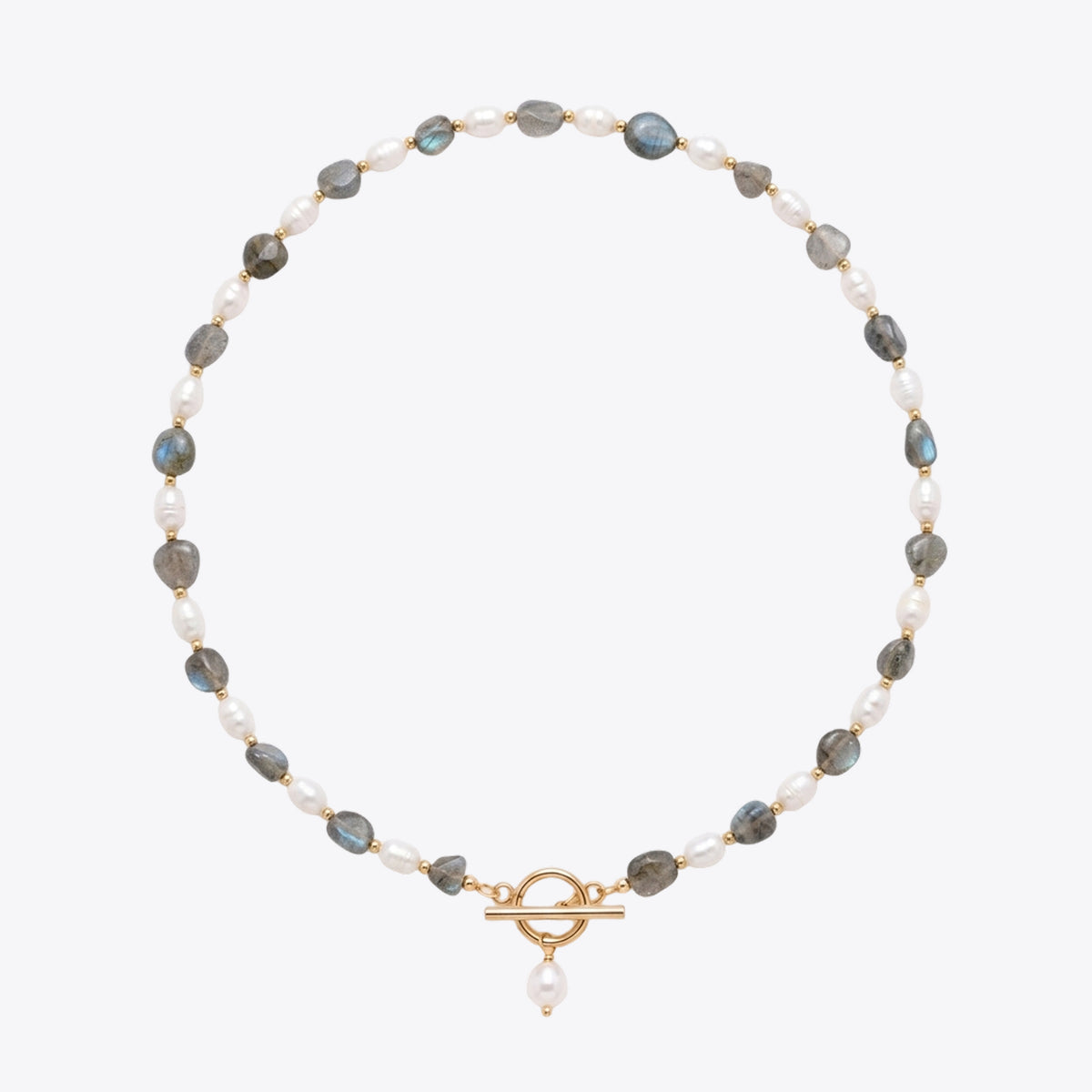 Labradorite Pearl Necklace