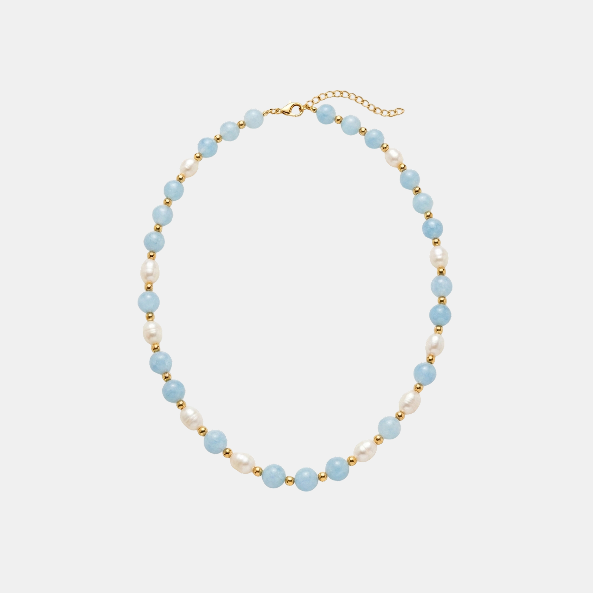 Aquamarine Pearl Necklace