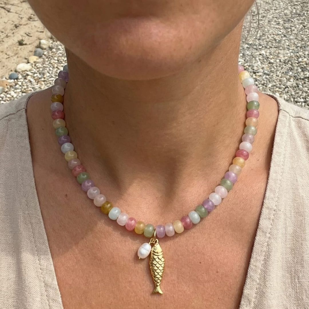 Candy Bead Fish Necklace