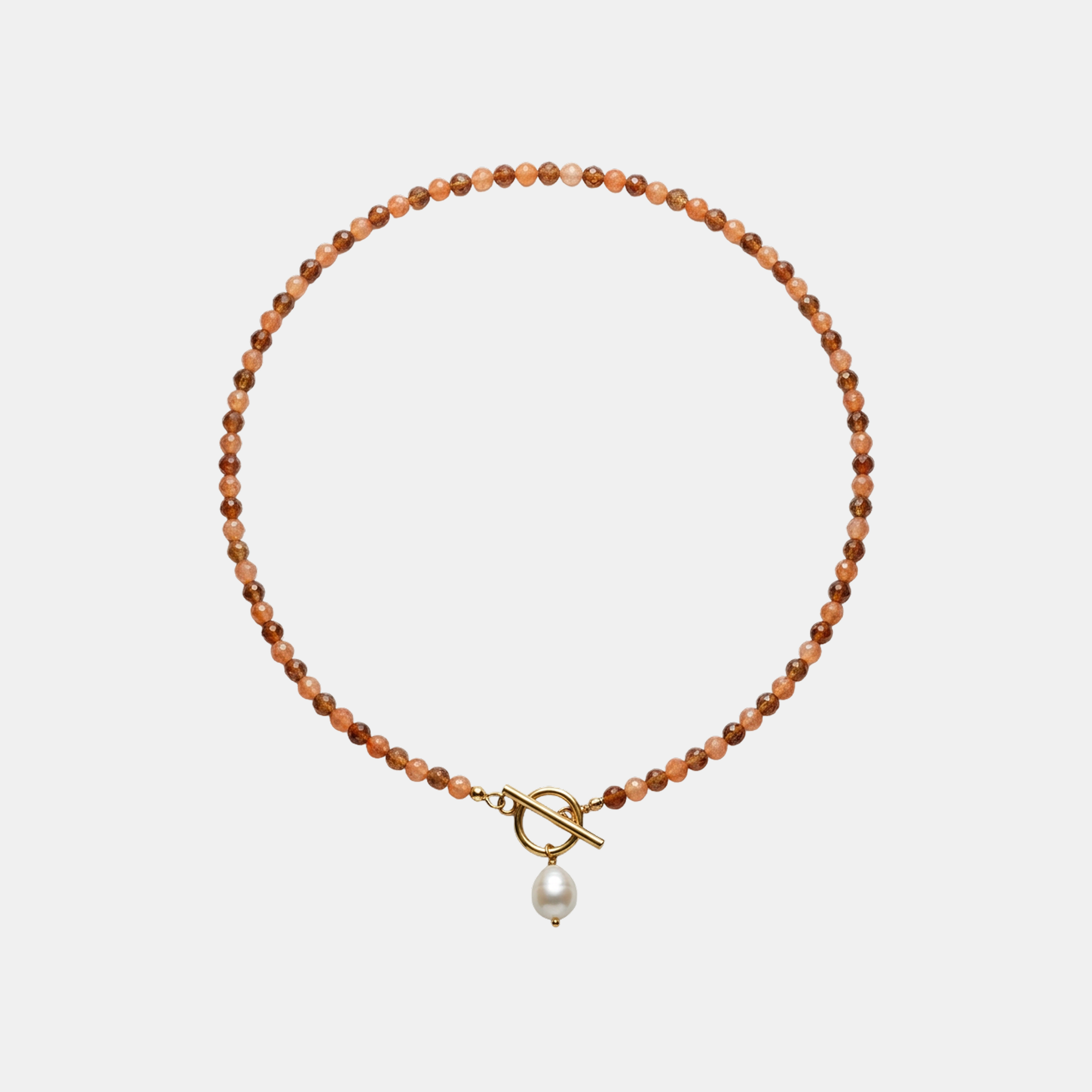 Cinnamon Nature Stone Necklace