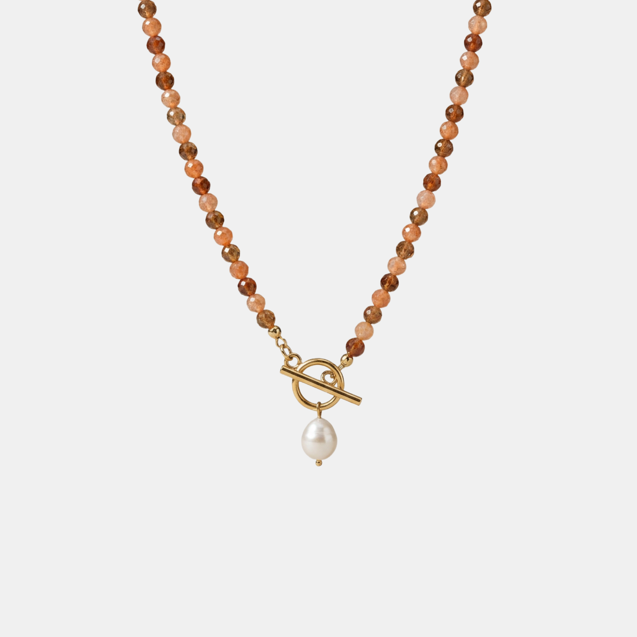 Cinnamon Nature Stone Necklace