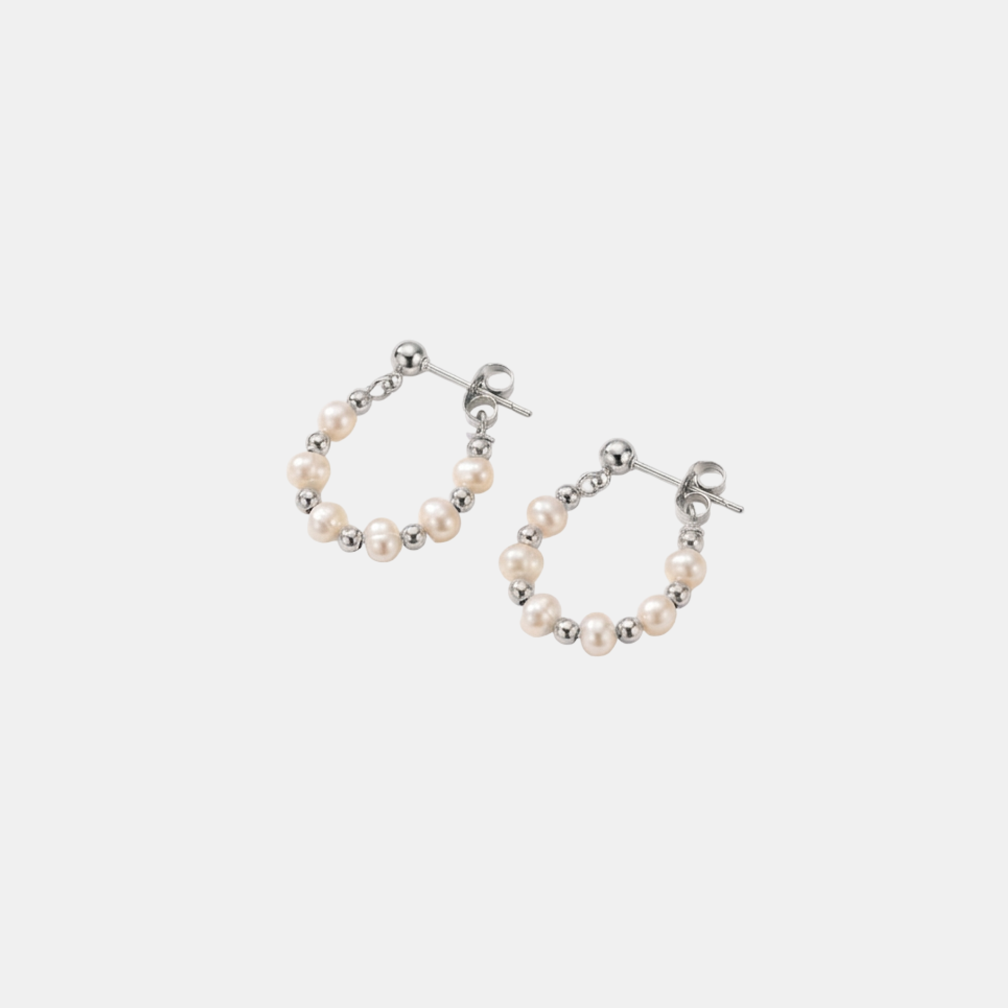 Classic Pearl Hoops