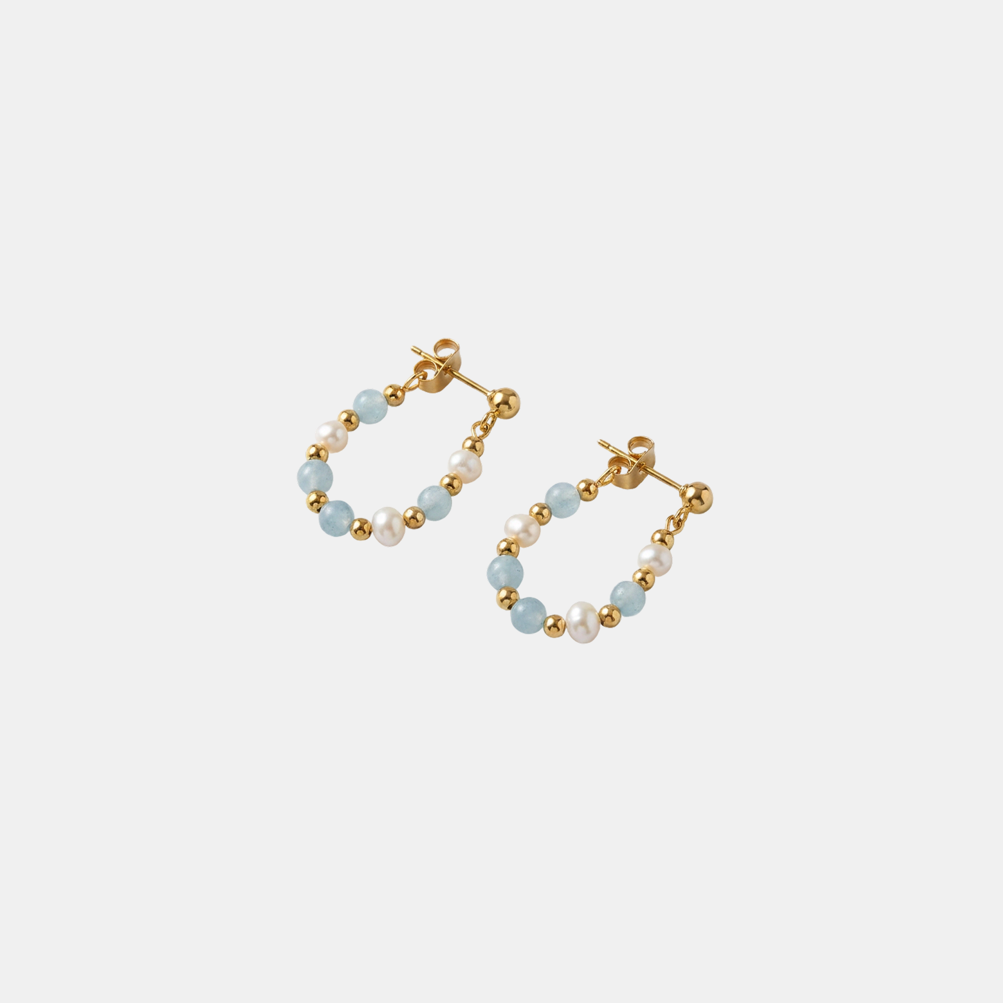 Coastal Blue Pearl Earring