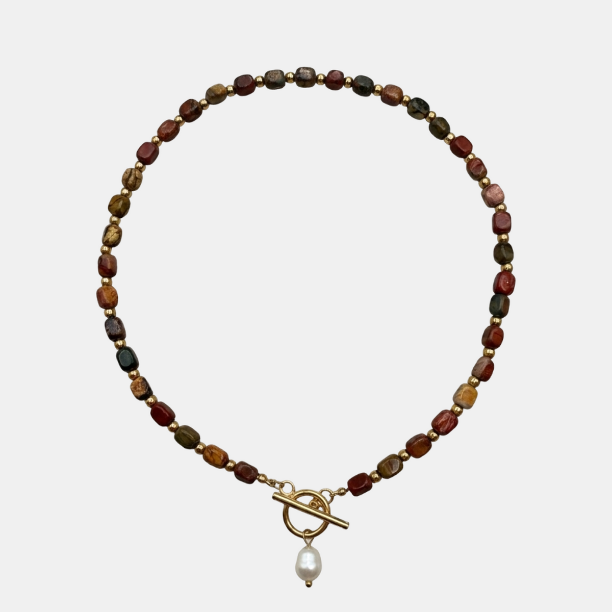Desert Stone Pearl Necklace