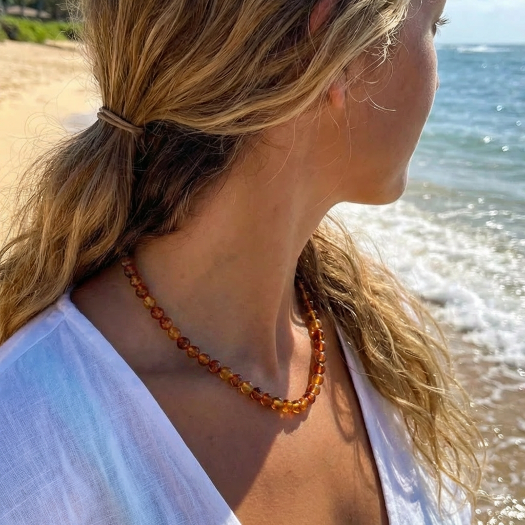 Honey Beaded Necklace