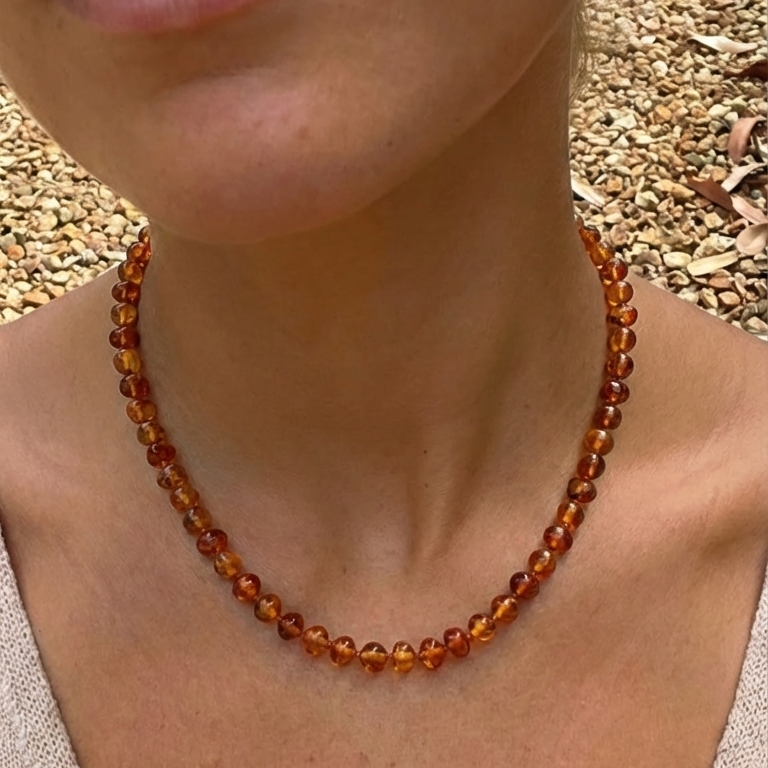 Honey Beaded Necklace