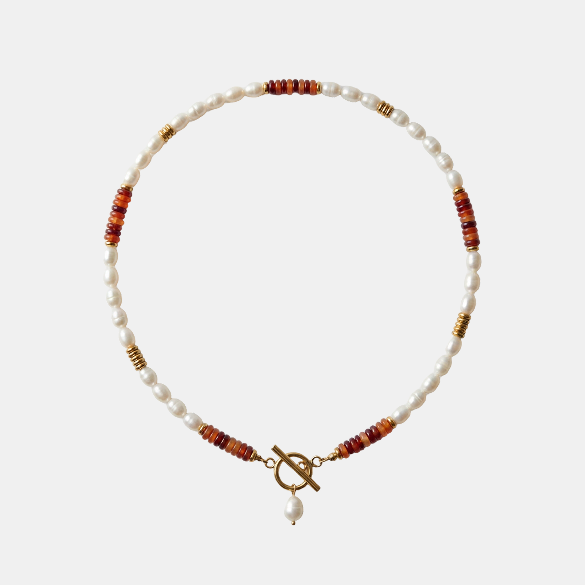 Ember Pearl Carnelian Necklace