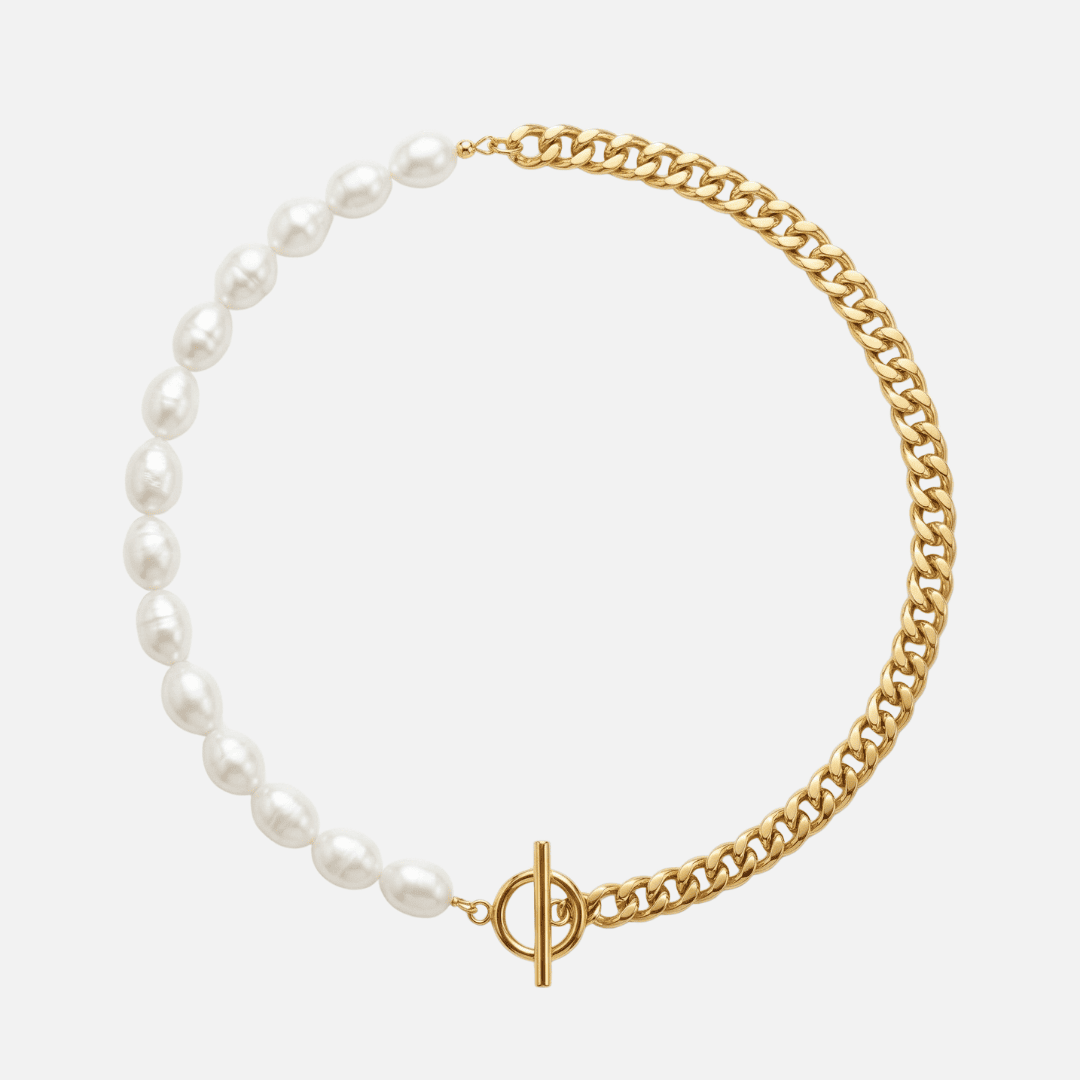 Golden Pearl Necklace