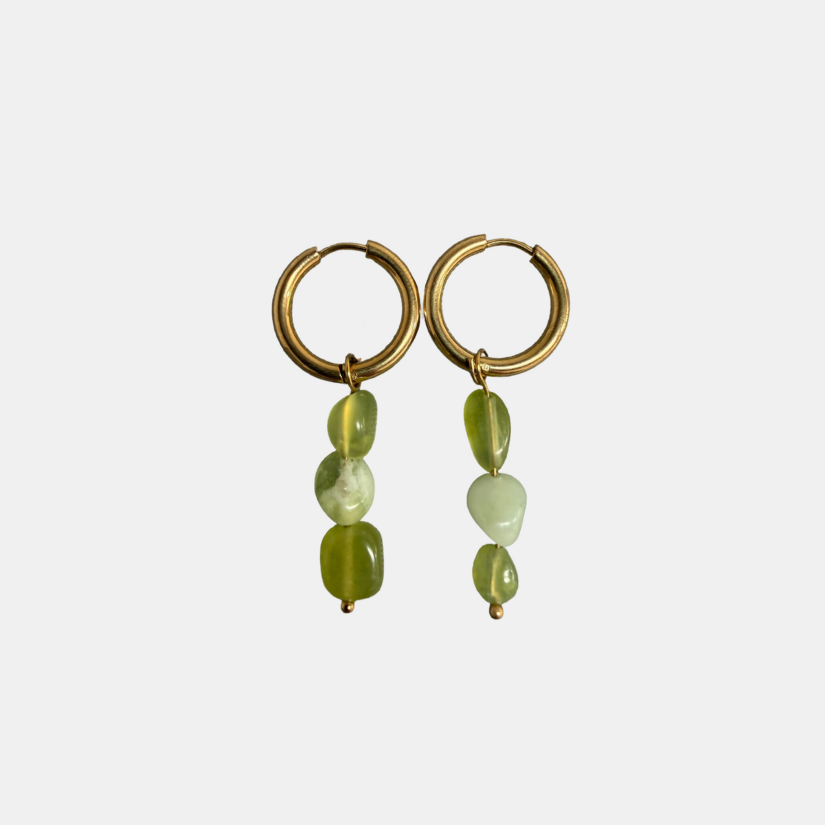 Jade Stone Hoop Earring