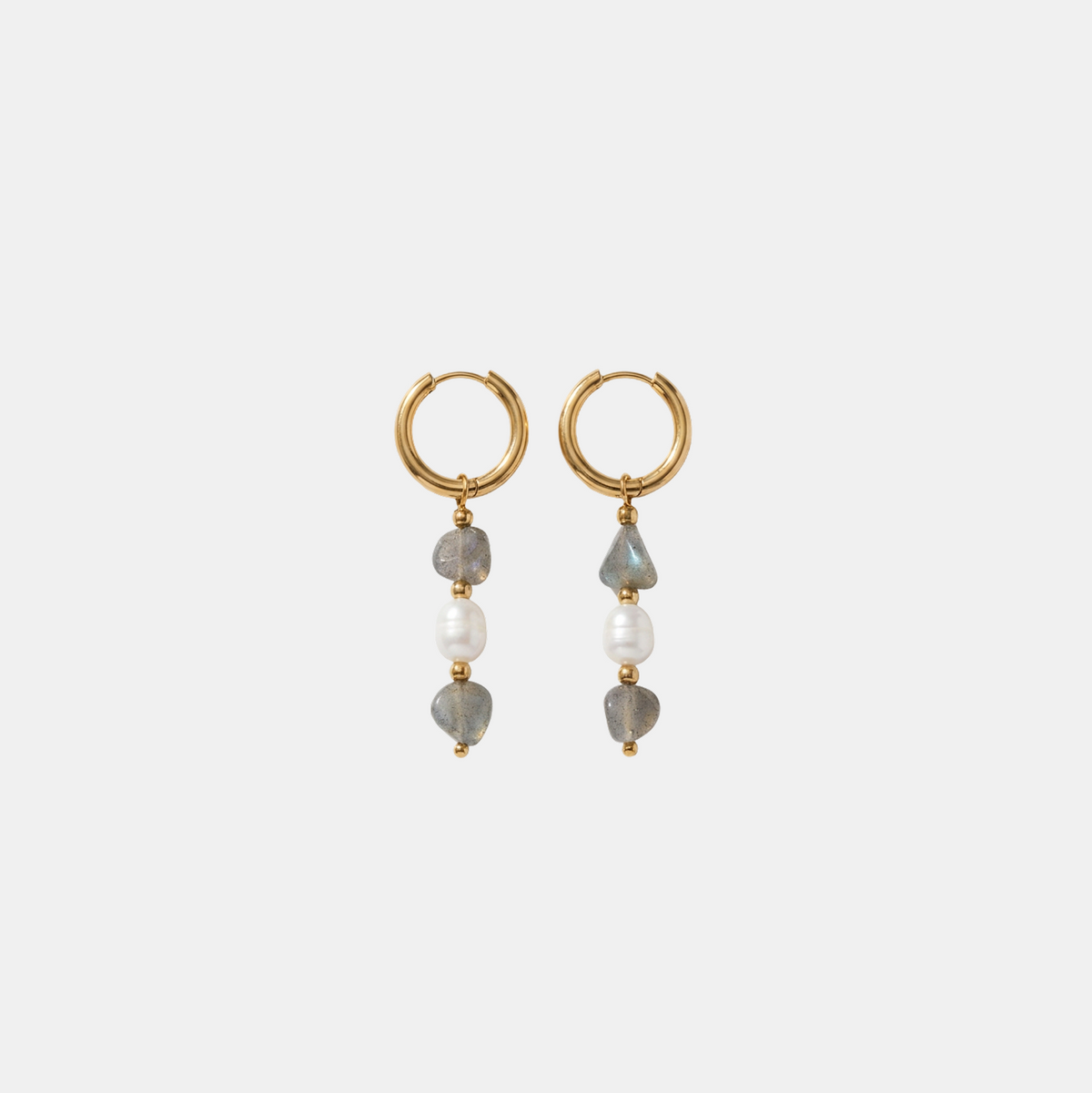 Labradorite Pearl Earring