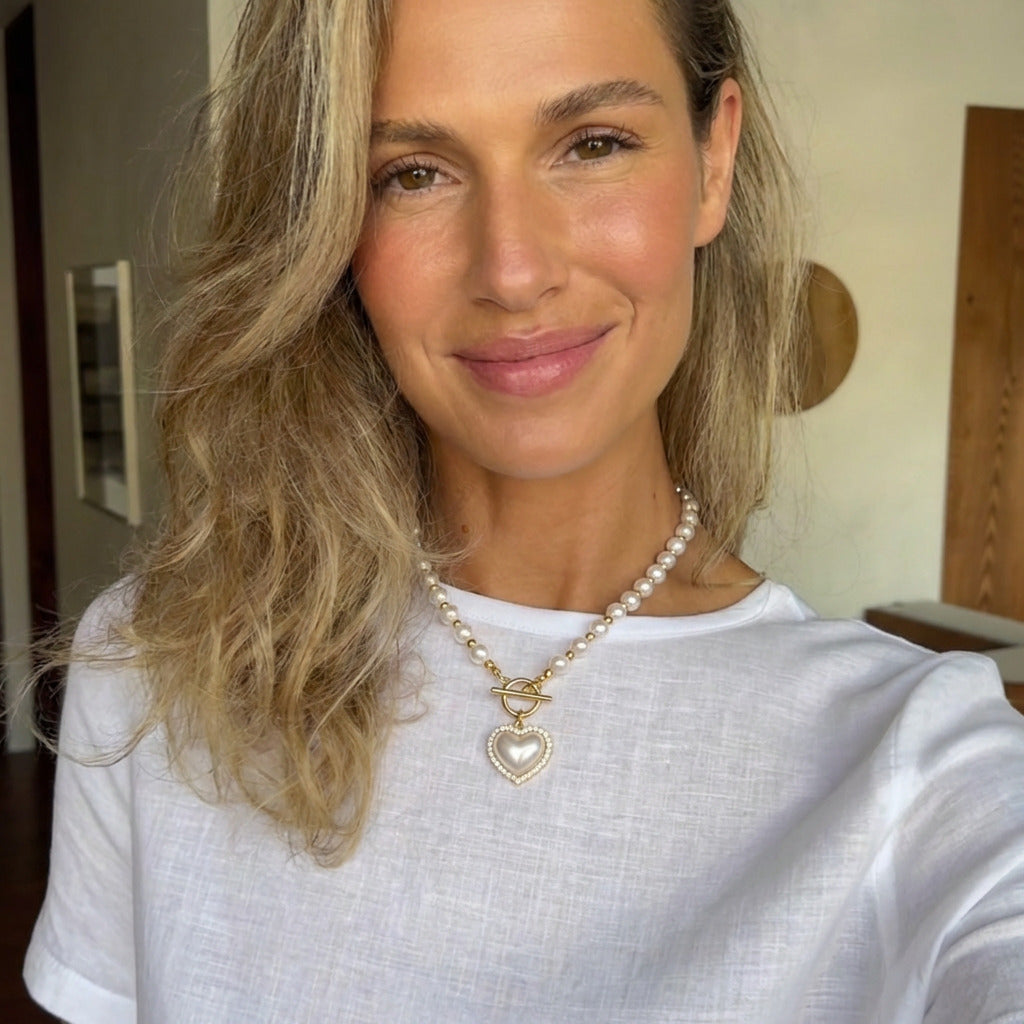 Pearl Heart Necklace