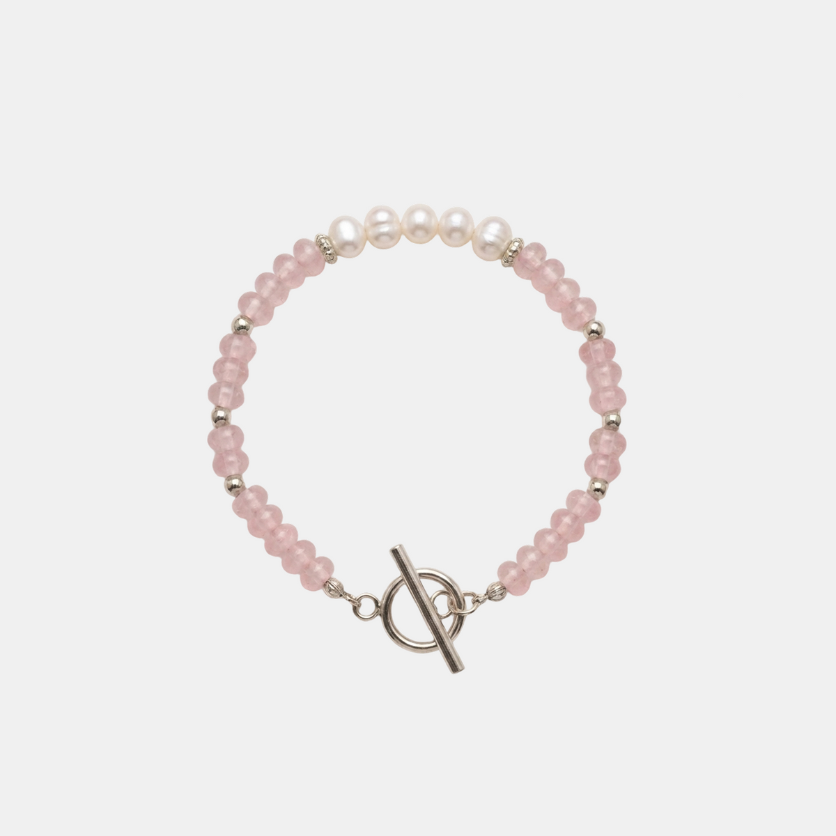 Pink Bead Toggle Bracelet