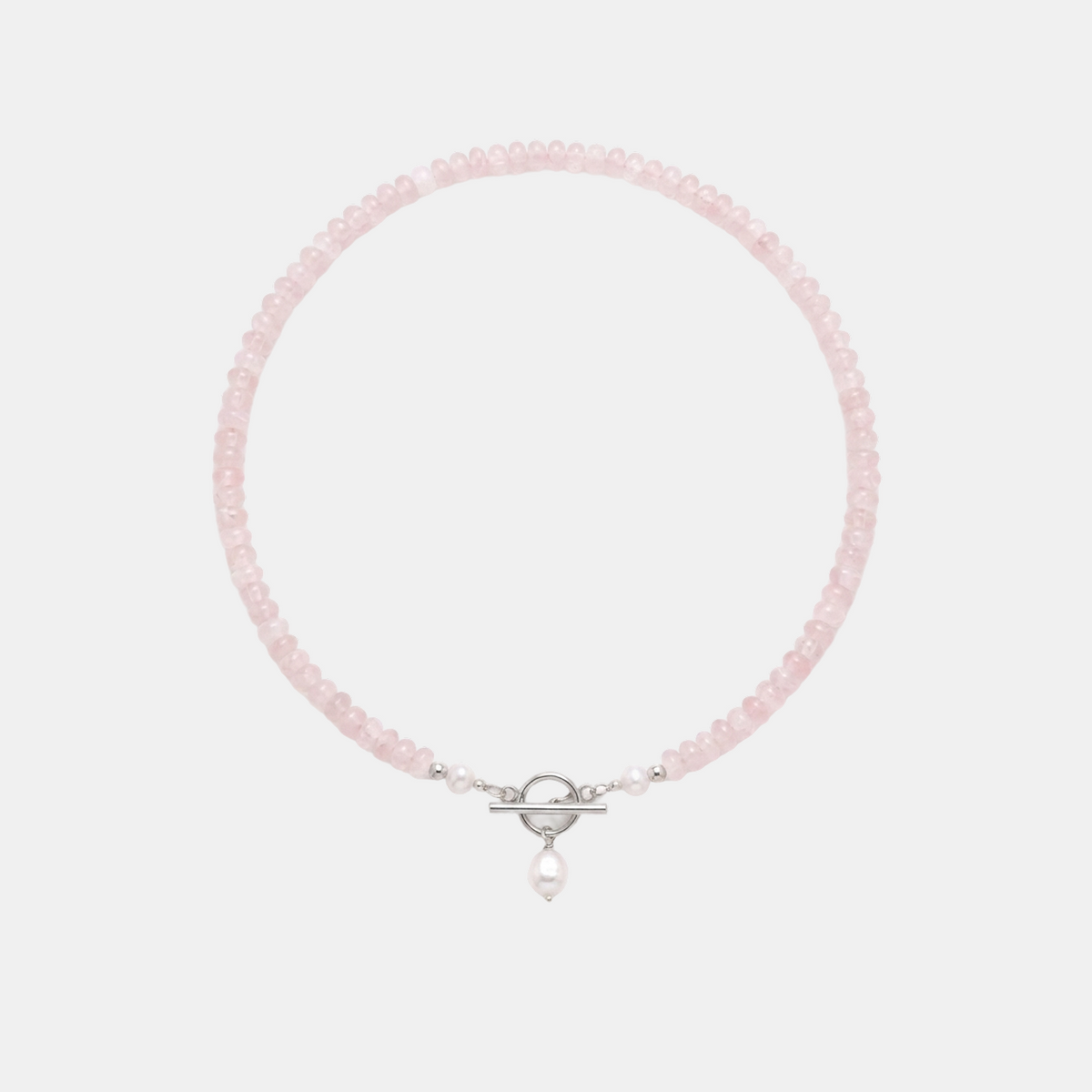 Pink Bead Pearl Necklace