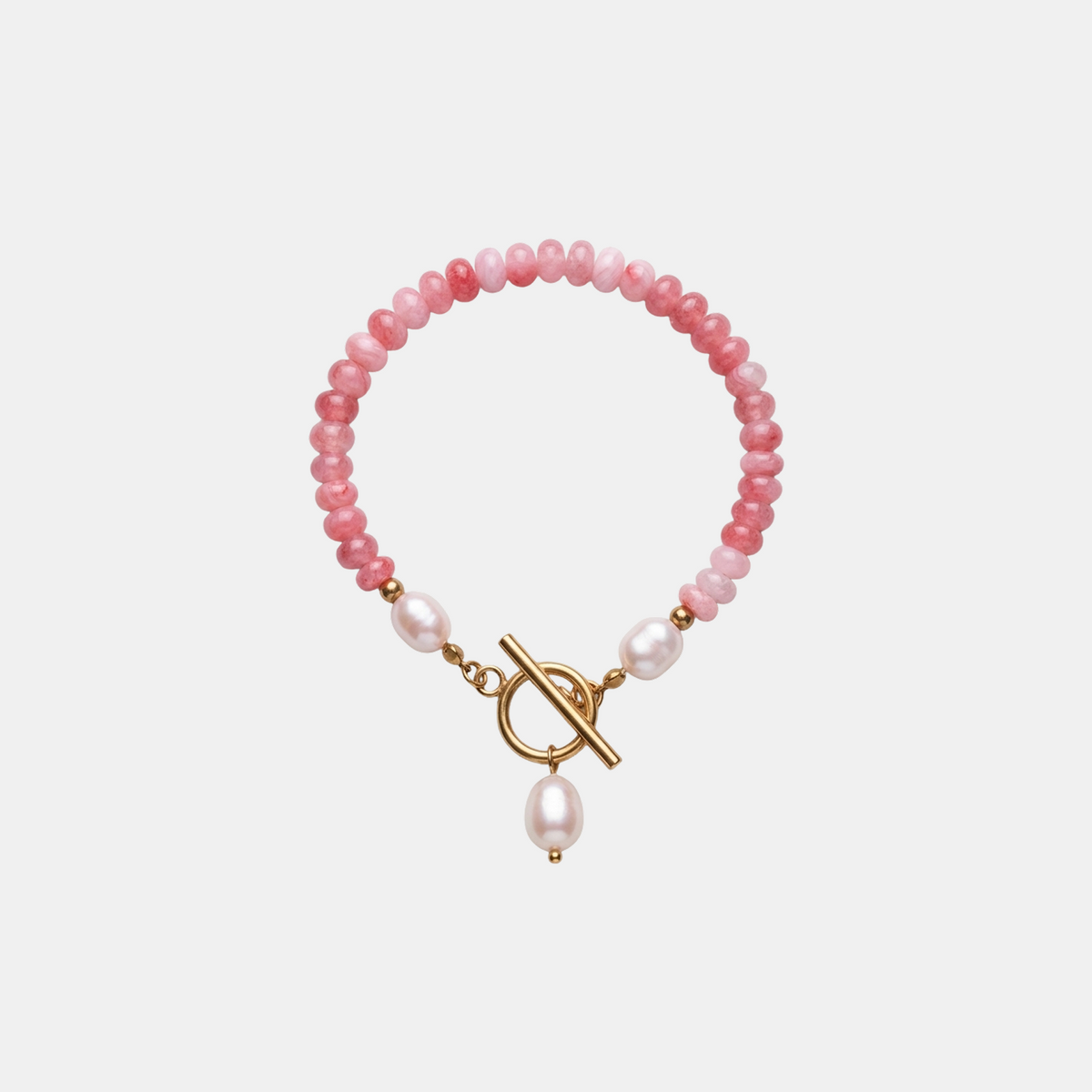 Pink Mix Bead Pearl Bracelet