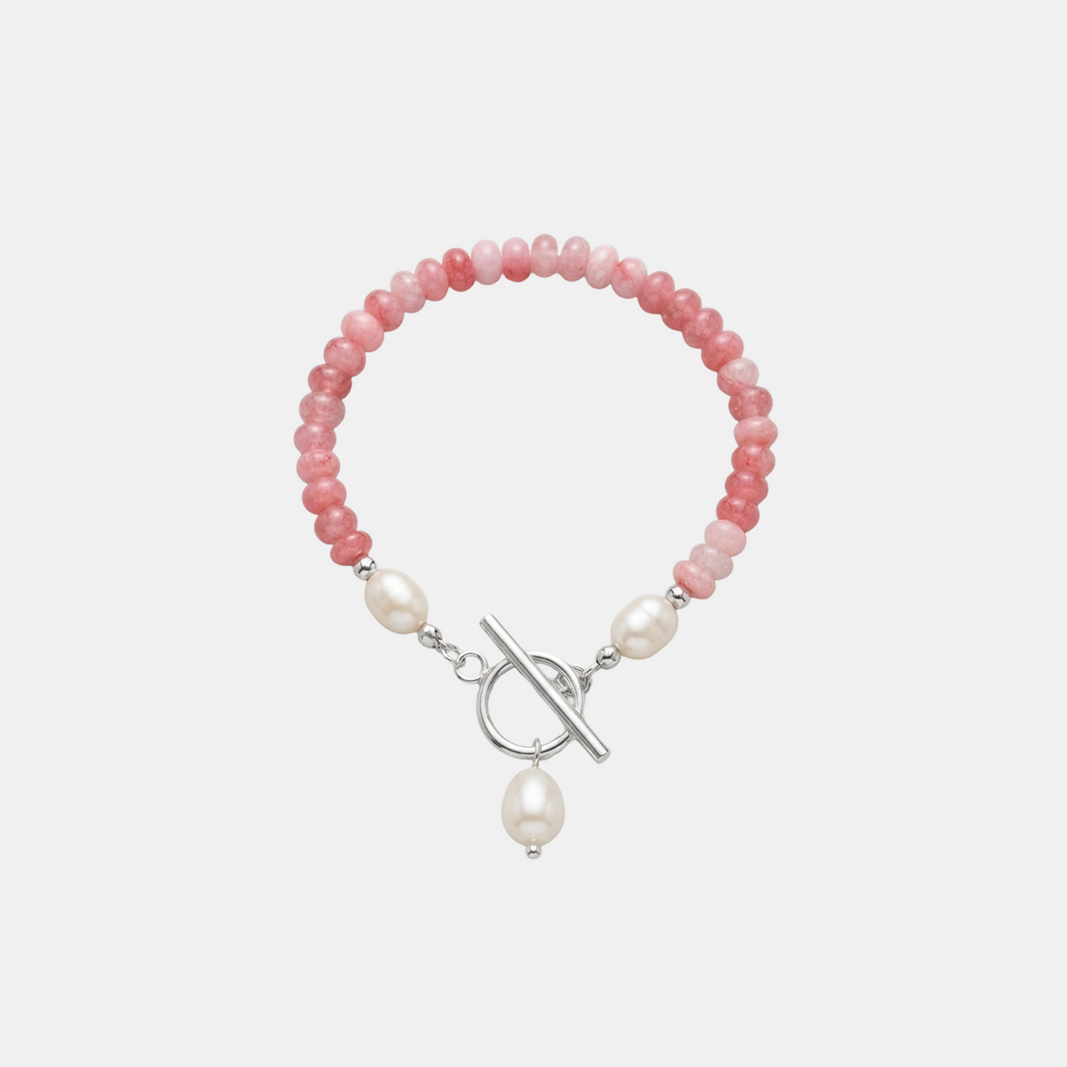Pink Mix Bead Pearl Bracelet