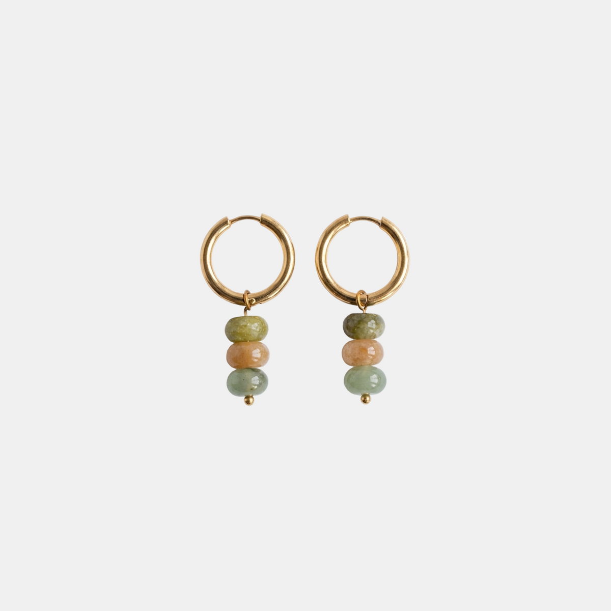 Sage Amber Stack Hoops