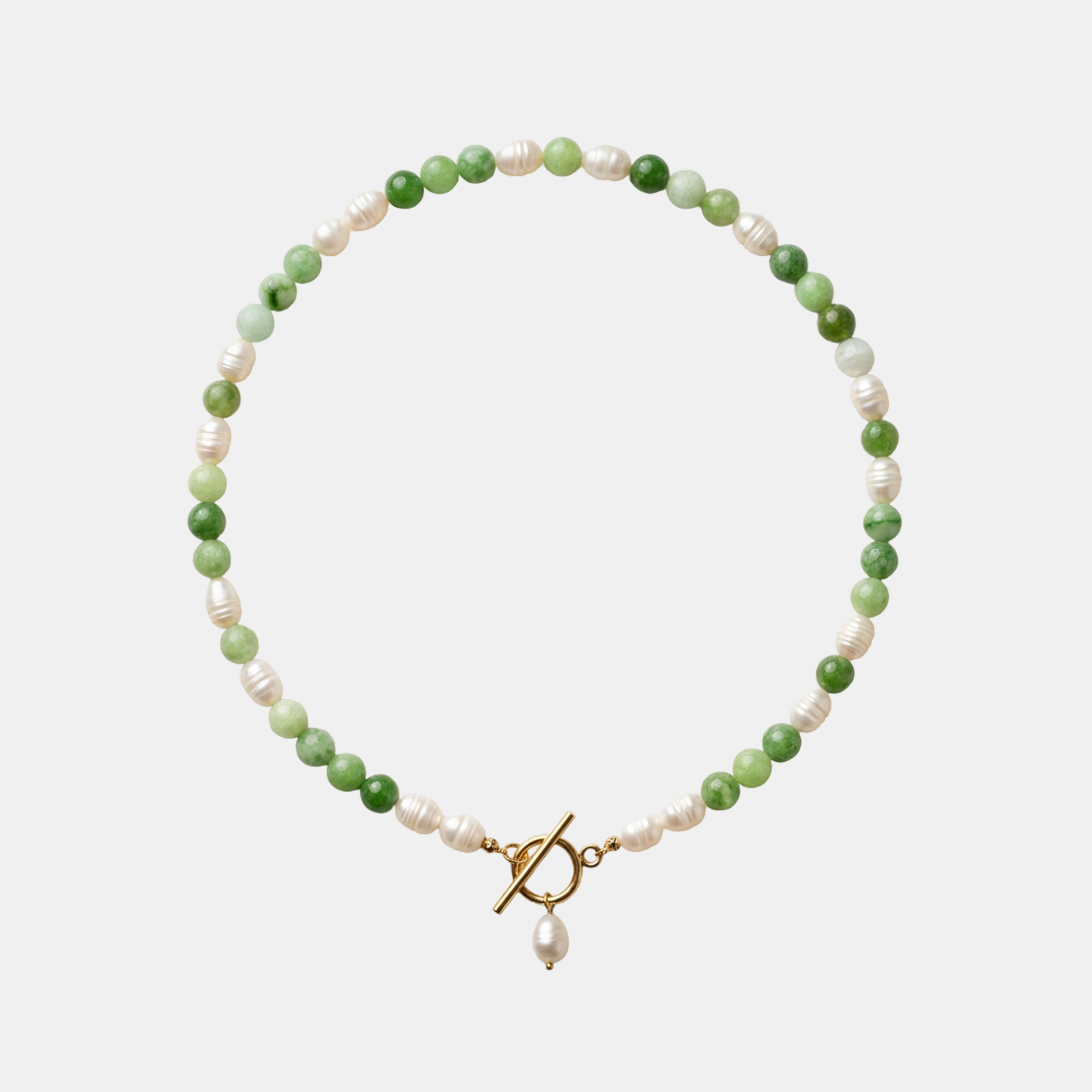Sage Jade Pearl Necklace