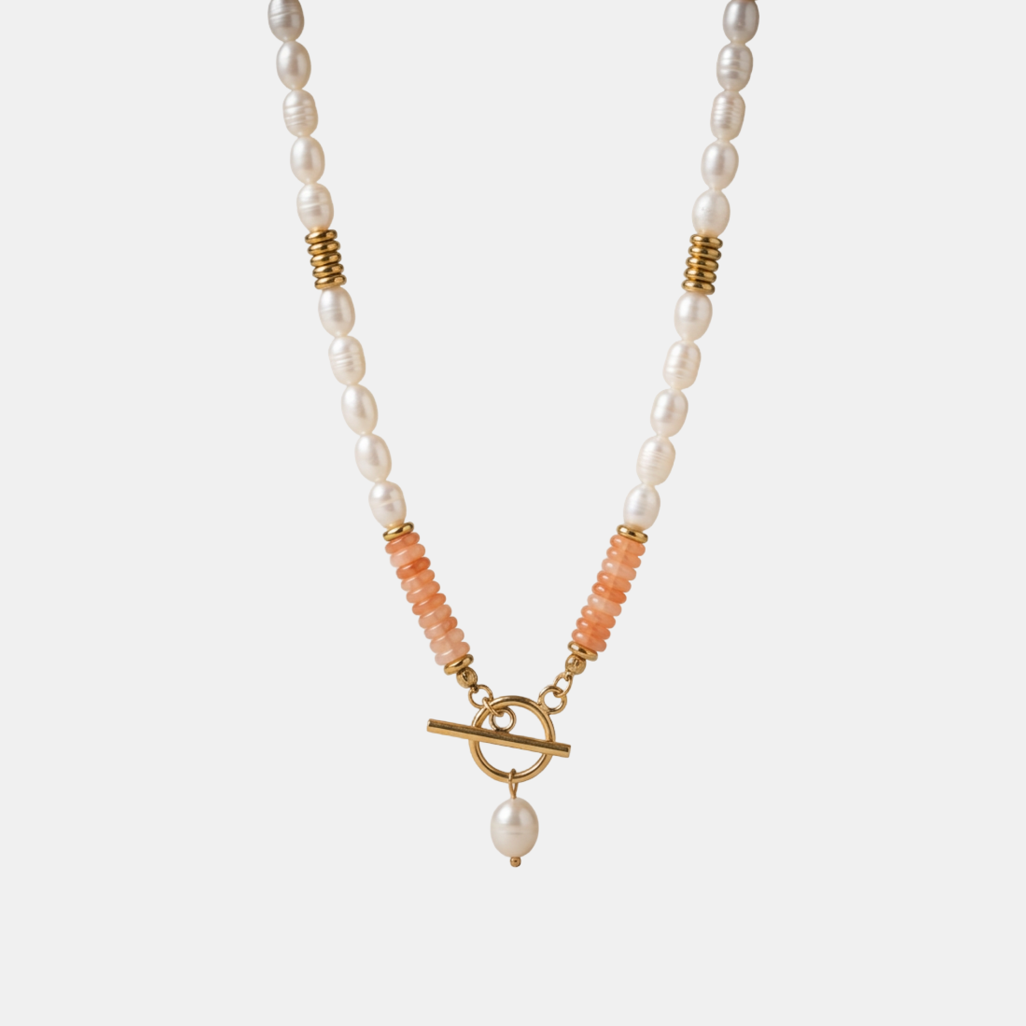 Sunrise Pearl Carnelian Necklace