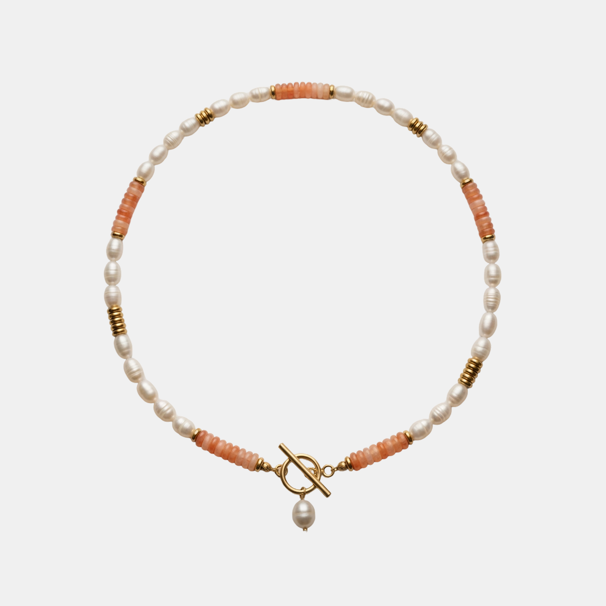 Sunrise Pearl Carnelian Necklace