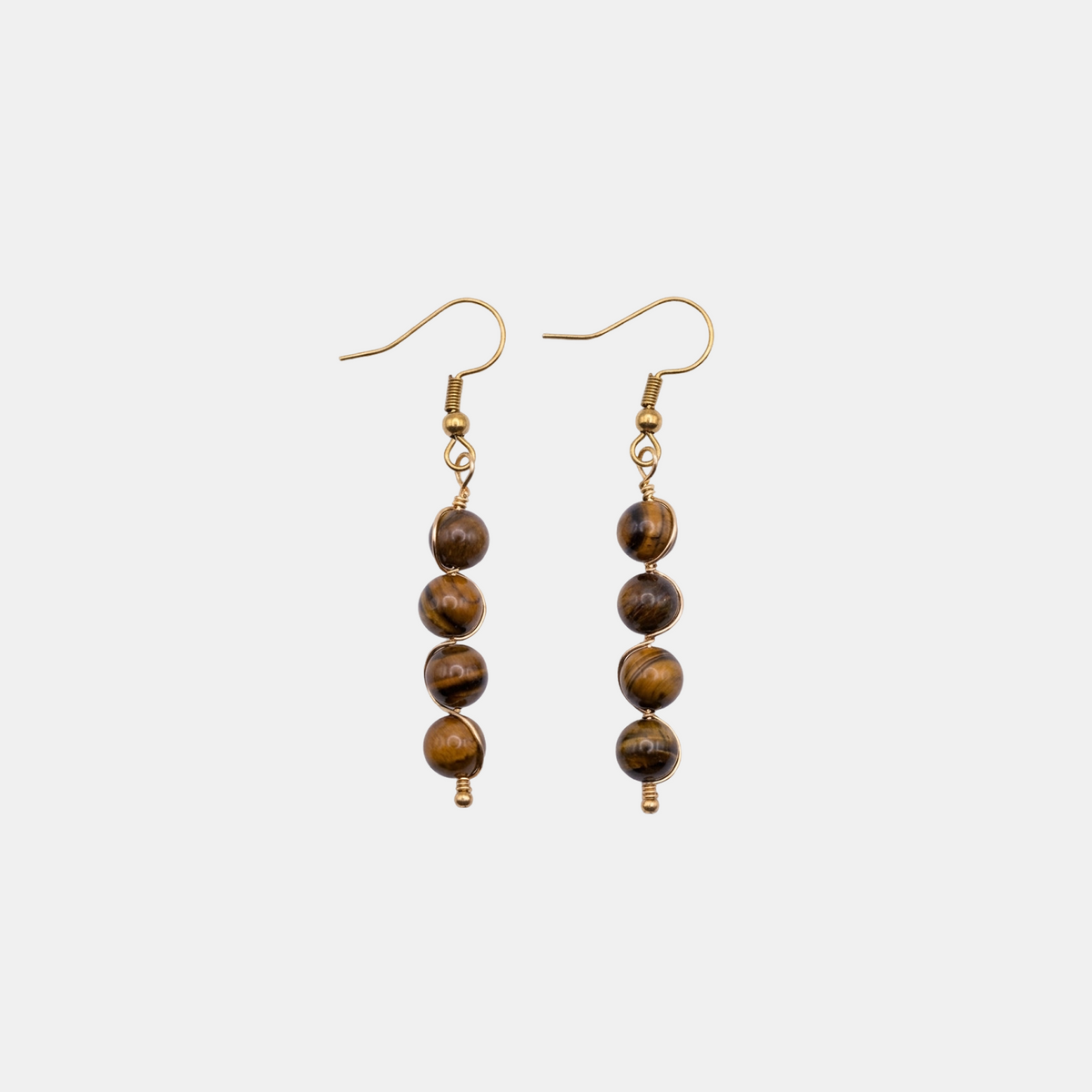 Tiger Eye Drop Earrings