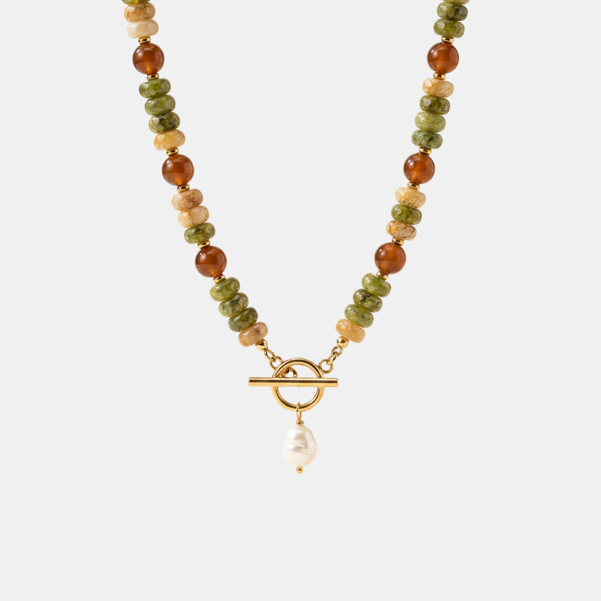 Woodland Bead Pearl Necklace