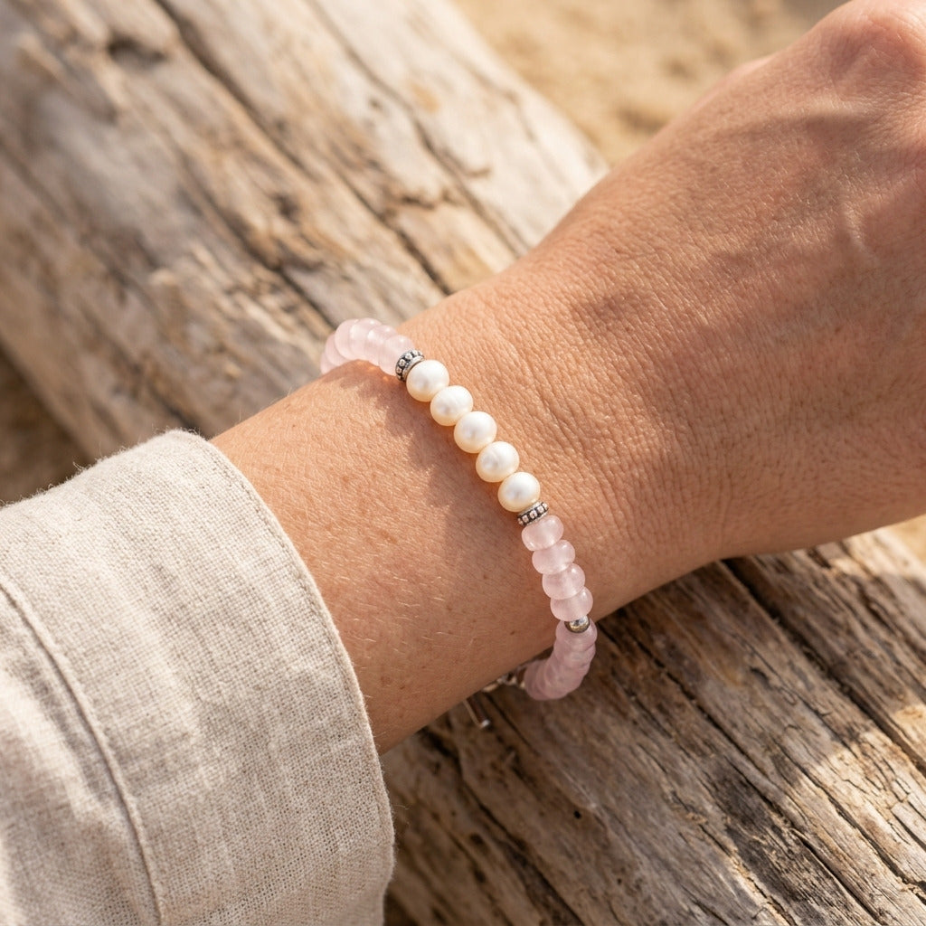 Pink Bead Toggle Bracelet