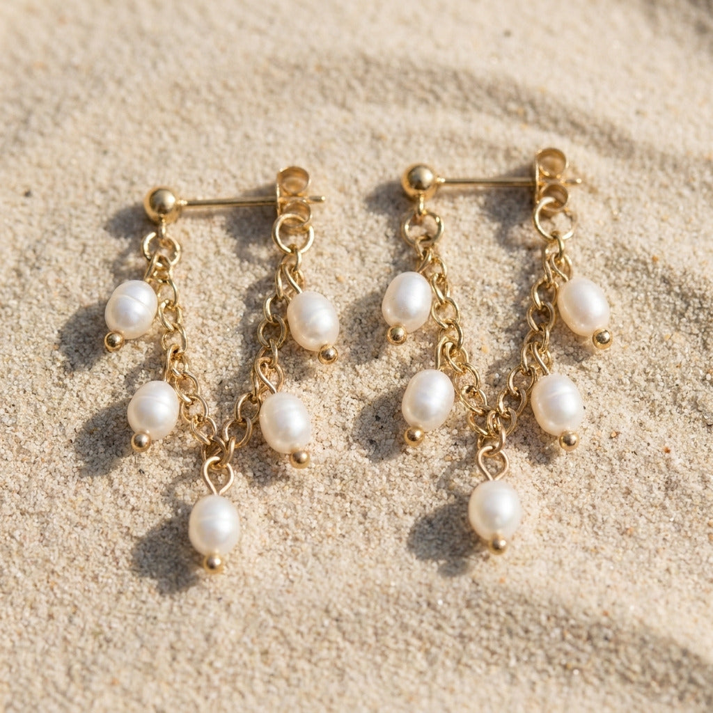 Waterfall Pearl Earring