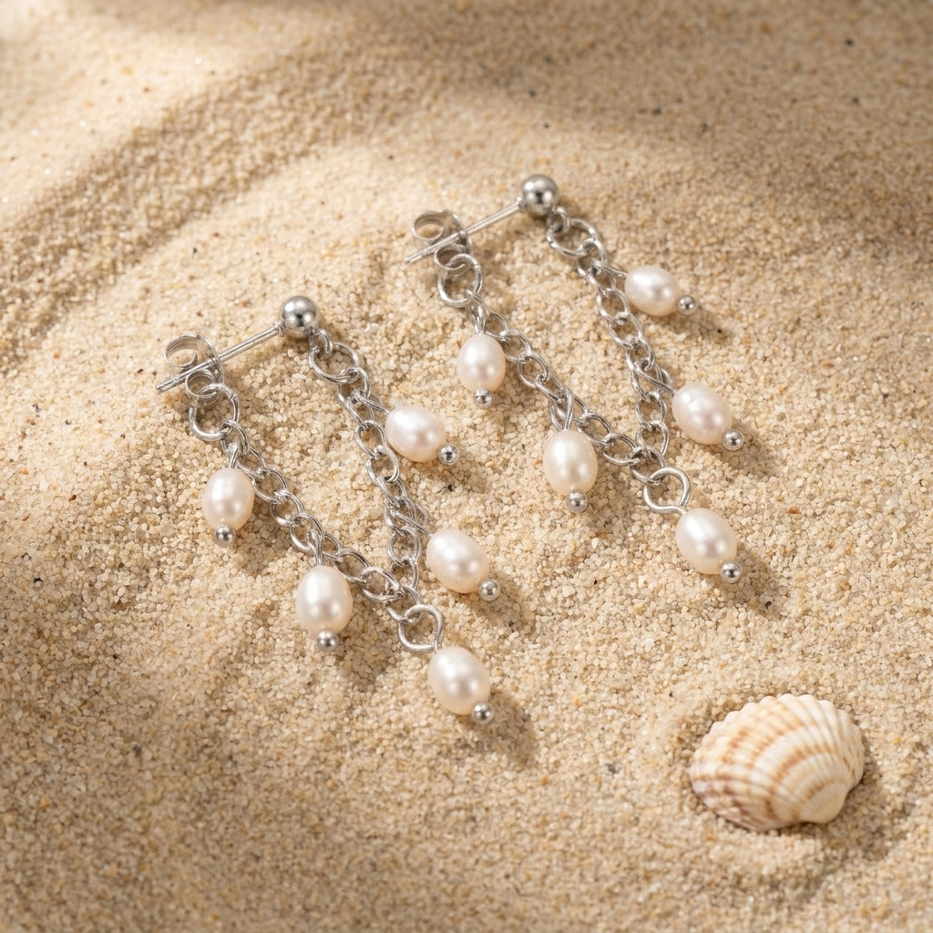 Waterfall Pearl Earring