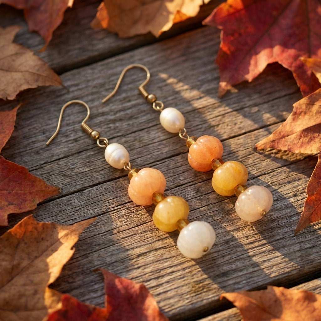 Honey Pearl Drop Earring