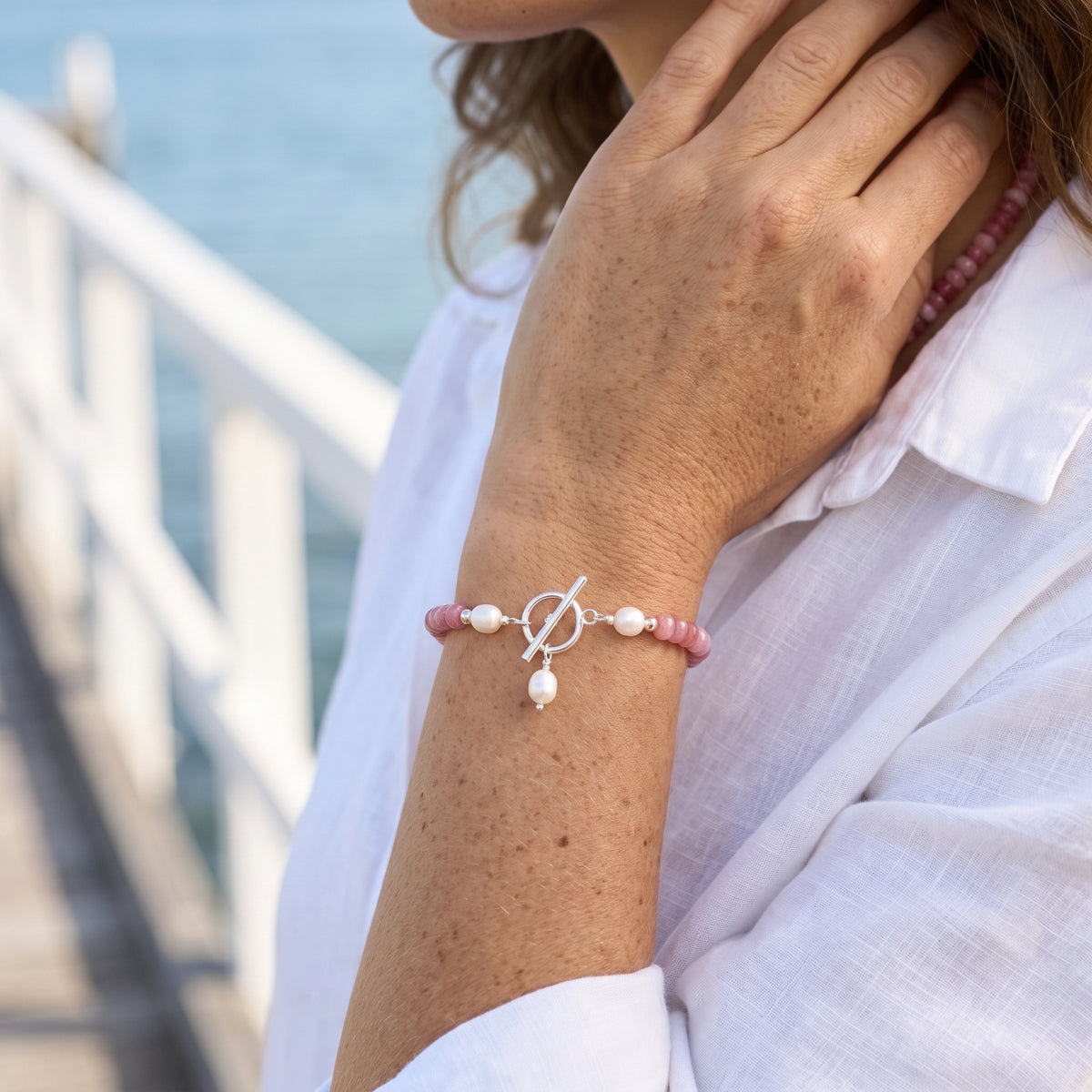 Pink Mix Bead Pearl Set