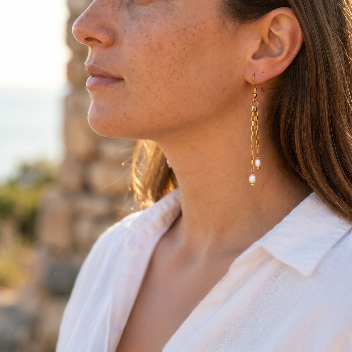 Drop Pearl Earring